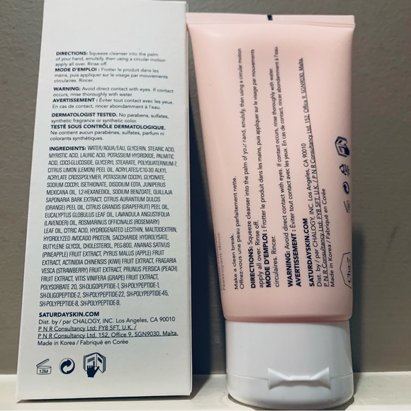 NWT Full Size! SATURDAY SKIN ‘Rise + Shine’ Gentle Face Cleanser - Picture 4 of 8